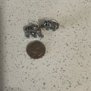 Silver Elephant Earrings